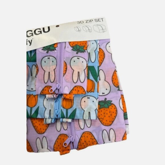 BAGGU & Miffy 3D Travel Zip Pouch Set Urban Oufitter Exclusive NEW - Picture 2 of 3